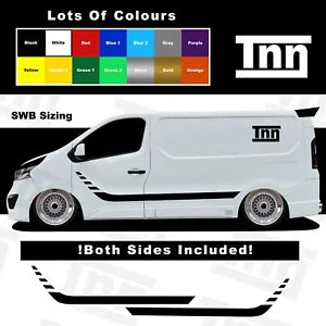 Stickers For Renault Trafic Van SWB Side Stripe Decals MK2 Camper Graphics