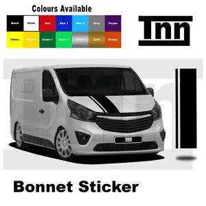 Bonnet Sticker Stripe Decal Vinyl Graphic for Vauxhall Vivaro Trafic Primastar