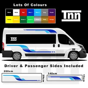 2m MOTORHOME VINYL GRAPHICS STICKERS DECALS STRIPES CAMPER VAN to fit RELAY VW