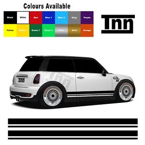 For Mini Cooper S One Clubman Works Side Stickers Stripes Vinyl Decals Graphics