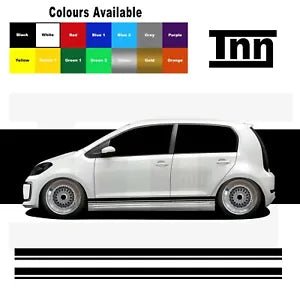 Side Stripes Stickers Decal For VW Volkswagen Up! UP GTI Skoda Citigo Seat Mii