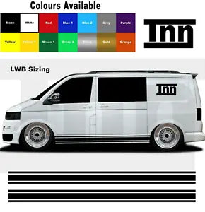 Side Stripe Stickers For VW Transporter T4 T5 T6 Decal Sticker LWB Camper van