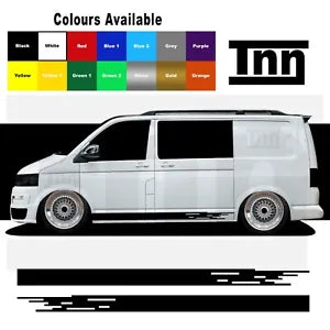 Side Stripe Stickers For VW Transporter T5 T4 T6 Sticker Vinyl Decal Campervan