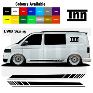 Stickers Decals for VW Transporter T4 T5 T6 LWB Side Camper van Volkswagen DUB