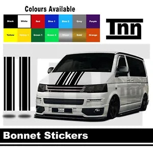 Bonnet Stripe Stickers For VW Transporter T5 T6 T4 Sticker Vinyl Decal Camper