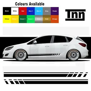 Side Stripe Stickers For Vauxhall Astra VXR SXI SRI Graphics Decals Opel