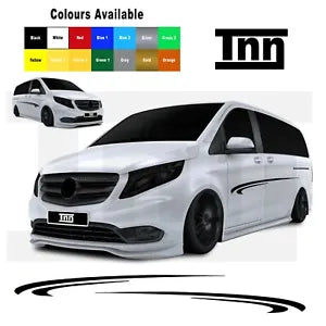 Stickers For Mercedes Vito Side Racing Stripe Decals Stripes Graphics Vinyl Merc