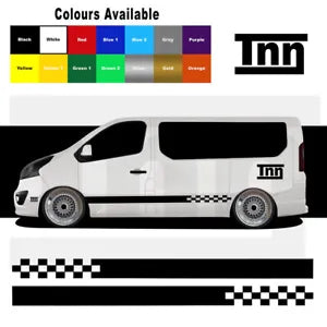 For Renault trafic Van SWB Side Stripe Stickers Decal Mk1 MK2 Camper Graphic