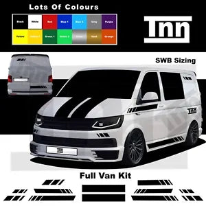 STICKERS For VW T5 T4 T6 TRANSPORTER SIDE STRIPE CAMPER VAN GRAPHICS DECALS SWB