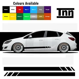 Side Stripe Stickers For Vauxhall Astra VXR SXI SRI Decals Graphics Opel