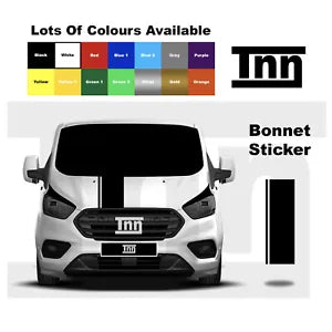 Bonnet Stripe Stickers Graphics Vinyl Van Decals For Ford Transit SWB Custom