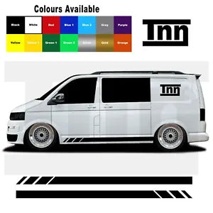 Side Stripes Stickers Decals For VW Volkswagen Transporter T4 T5 T6 Campervan