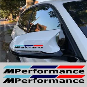 2x compatible For BMW PERFORMANCE WING Mirror M Sport VINYL STICKERS DECALS JDM