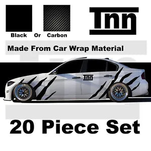 Fits BMW E90 E91 E92 3 Series M Performance Tiger stripes 3D Carbon Sticker Decal