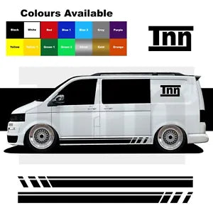 For VW T4 T5 T6 TRANSPORTER SIDE STRIPE STICKERS CAMPER VAN GRAPHICS DECALS Vans