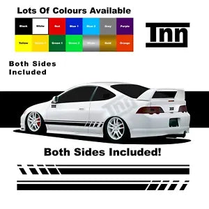 For Honda Integra Stickers Dc5 1 2 3 4 Type R Side Stripe Graphics Decals Racing