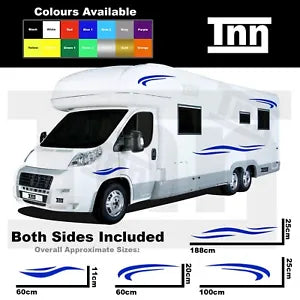 MOTORHOME GRAPHICS VINYL STICKERS DECALS STRIPES SET CAMPER VAN CARAVAN HORSEBOX