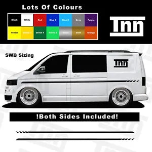 Stickers For VW T5 SWB T6 T4 TRANSPORTER SIDE STRIPE CAMPER VAN Vans GRAPHICS