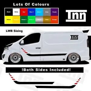 Stickers for Vauxhall Vivaro LWB Van Side Stripe Camper Graphics Motorhome MK2