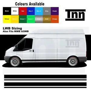 Side Stickers Graphics Vinyl Decals For Ford Transit LWB SWB MWB Van stripe