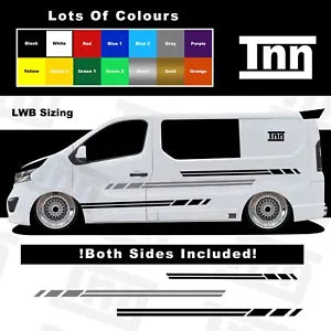 Stickers for Vauxhall Vivaro LWB Side Stripe Camper MK1 MK2 Van Graphics Decals