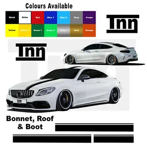 Racing Stripe Decal Stickers For Mercedes Benz AMG Edition 1 C63 Coupe W205 C200