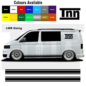 Side Stripe Stickers For VW Transporter T5 T6 T4 LWB Sticker Decal Vinyl Camper