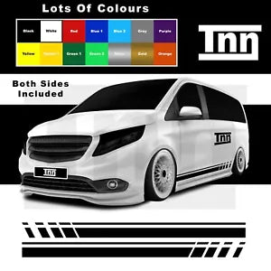 for Mercedes Vito Stickers Side Stripes Decals Graphics Vinyl Van Sticker Pin