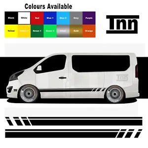 For Renualt Trafic Van Primastar Side Stripe Stickers Decal Vinyl Graphic Camper