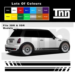 For Mini Cooper Stickers S One Clubman Side Graphics Stripes Vinyl Decals Works