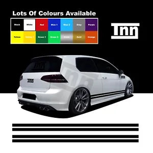 Stickers For VW Golf R Side Mk7 MK6 5 Vinyl Polo Lupo Line Stripes GT GTI R GTD