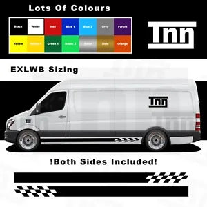 Stickers For Mercedes Sprinter EXLWB Camper Van Side Graphics Stripes Decals