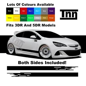 For Vauxhall Astra Stickers VXR SXI SRI Graphics Decals Opel Side Corsa Stripe