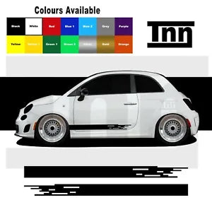 Side Stripe Stickers Decals Graphics Racing For Abarth Fiat 500 595 Punto Evo