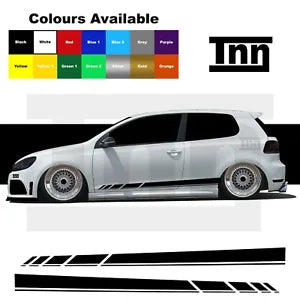 Sticker for VW Polo Golf Lupo GTI GTD R Line Side Stripes 3dr 5dr Scirocco Decal