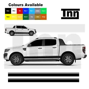 Stickers For Ford Ranger Raptor Side Stripes Sticker Decals 4x4 Off-Road Vinyl