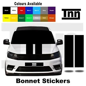 Bonnet Stickers Stripes For VW Volkswagen Caddy MK 3 4 5 6 7 Sticker Vinyl Decal