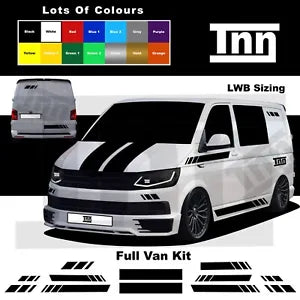 STICKERS For VW T5 T4 T6 TRANSPORTER SIDE STRIPE CAMPER VANS GRAPHICS DECALS LWB