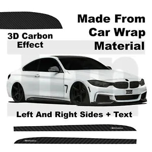 3D Carbon Side Skirt Sticker Vinyl For BMW 4 Series f32 f33 f36 M PERFORMANCE