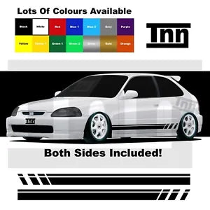 For Honda Civic Type R S ES EP FK FD FN EG Racing Stickers Stripes Decals Fast