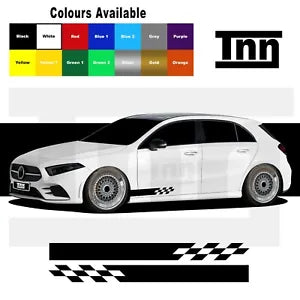 Side Stripe Stickers Graphics For Mercedes Benz A Class AMG A45 Merc Edition 1