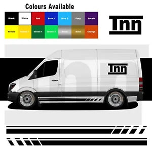 For Mercedes Sprinter Camper Van Motorhome Side Stickers Stripes Graphics Decals