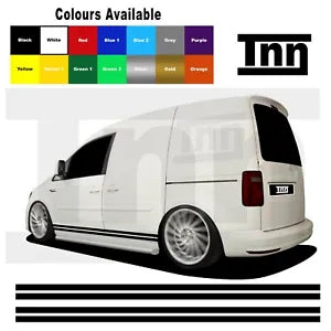 Side Stickers Stripes For VW Volkswagen Caddy Sticker Decal Vinyl Van Camper DUB