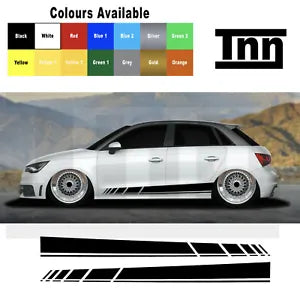 Side Stripe Stickers Graphics Decals For Audi A1 A3 A4 A5 A6 A7 S1 RS1 Sport  RS