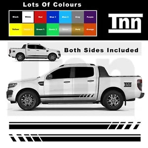 For Ford Ranger Stickers Raptor Side Stripes Sticker Decals 4x4 Off-Road Vinyl