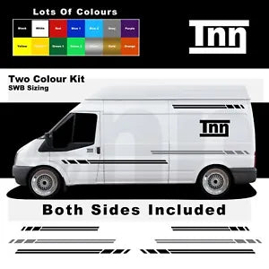 NEW LISTINGStickers For Ford Transit SWB L1 MK6 MK7 Side Stripe Vinyl Graphics Decals Vans