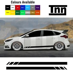 Side Stickers Decals Vinyl Stripes For Ford Focus Fiesta ST RS Mk3 MK2