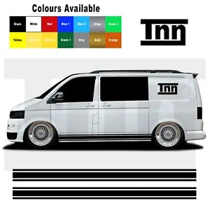 Side Stripe Stickers For VW Transporter T5 T6 T4 Sticker Decal Vinyl Camper  DUB