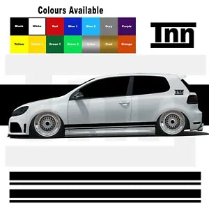 Sticker Stripe for VW Polo Golf Lupo GTD GTI Stripes R Line  GT Scirocco Decal