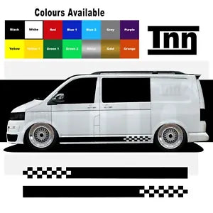 Side Stripe Stickers For VW Transporter T5 T6 T4 Sticker Vinyl Decal Camper Van